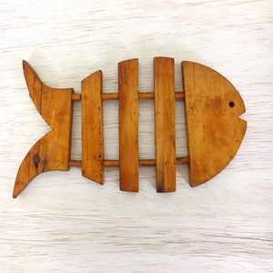 Wooden Vintage Fish Trivet